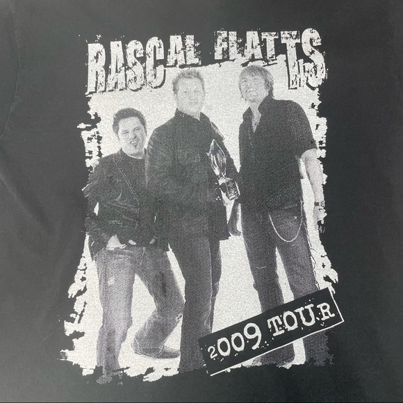 Rascal Flatts 2009 tour short sleeve tee -hole- - Picture 5 of 8
